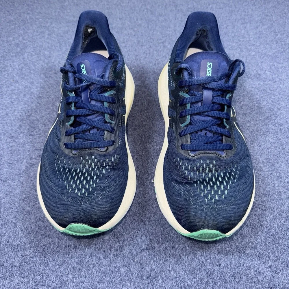 Asics GT 2000 12 Blue Expanse Champagne Running Shoes 1012B506-401 Womens 9.5